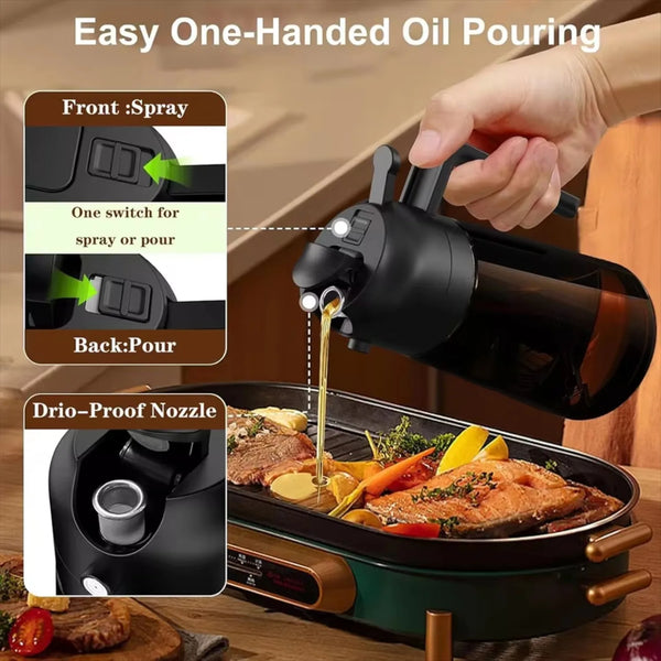 Light-Blocking Olive Oil Sprayer – 16oz Glass Dispenser Bottle