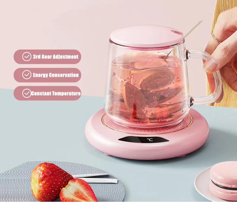 USB Heating Coaster – 3-Speed Adjustable Mug Warmer