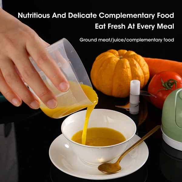 Mini Electric Food Chopper – 250ml USB Garlic & Vegetable Grinder