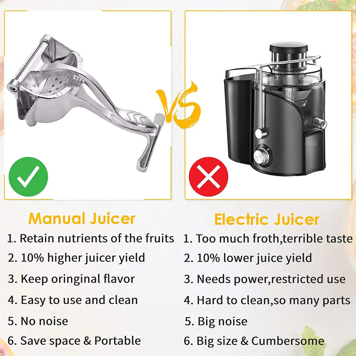Manual Juice Squeezer – Heavy-Duty Aluminum Alloy Press