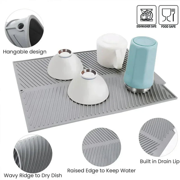 Silicone Drain Mat – Non-Slip Waterproof Drying mat