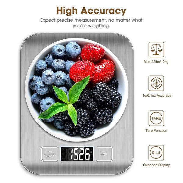 Digital Kitchen Scale – 10kg Capacity with Tare & LCD Display