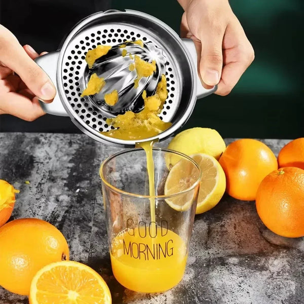 Stainless Steel Fruit Juicer – Manual Citrus Press