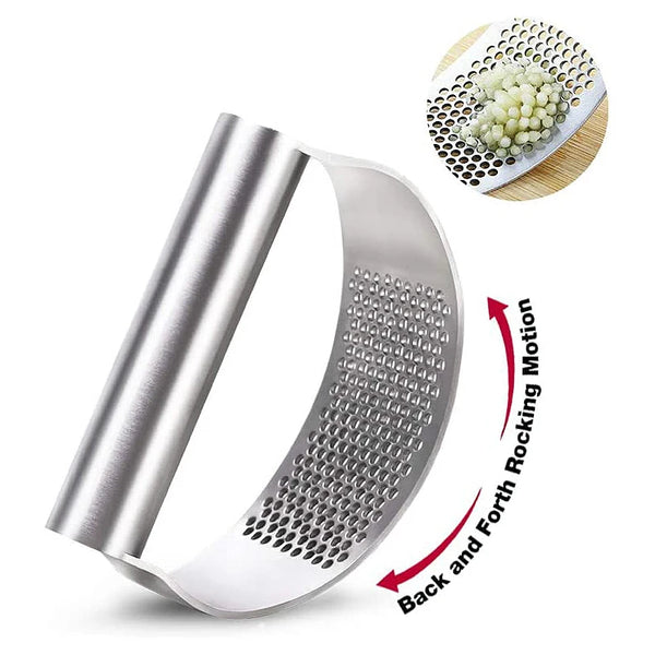 Stainless Steel Garlic Press – Ergonomic Rocker Crusher
