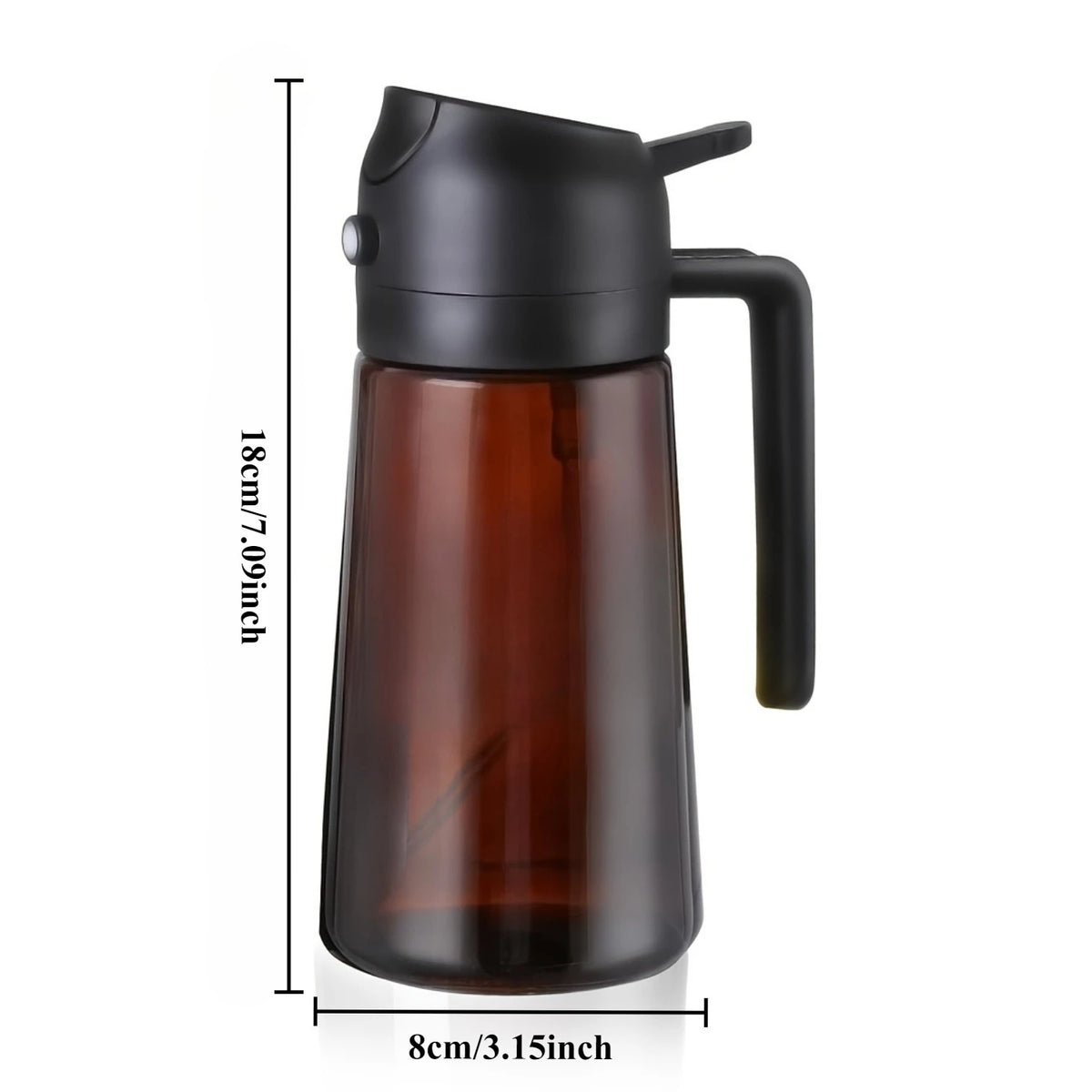 Light-Blocking Olive Oil Sprayer – 16oz Glass Dispenser Bottle