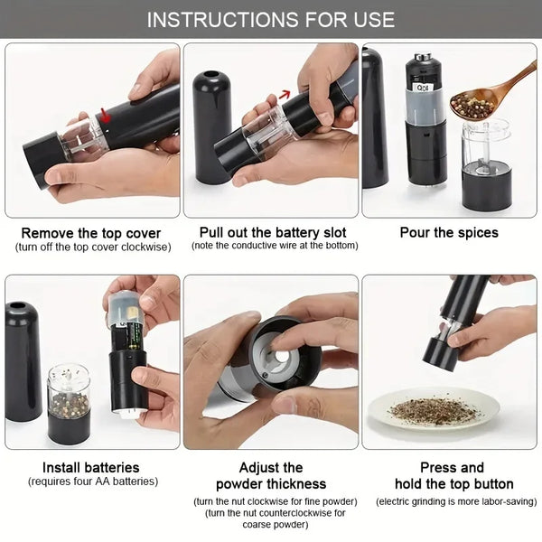 Utilly™ Automatic Electric Pepper & Salt Grinder
