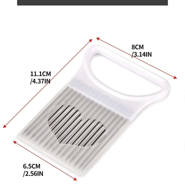 Onion Slicer & Holder – Stainless Steel Vegetable Cutting Guide