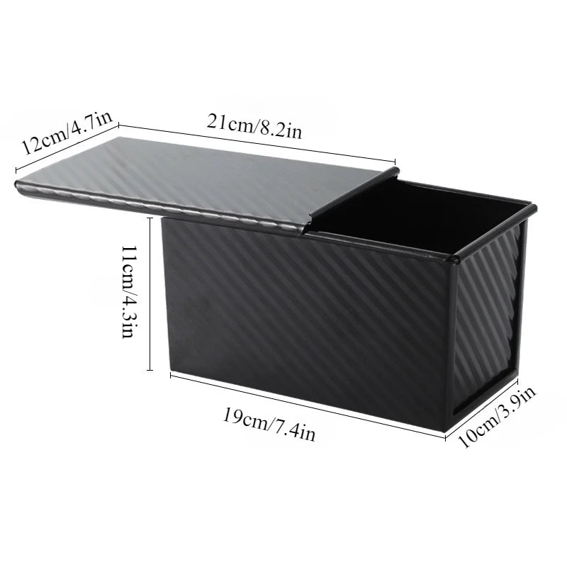 Rectangle Loaf Pan with Lid – 1lb Non-Stick Carbon Steel Bread Pan