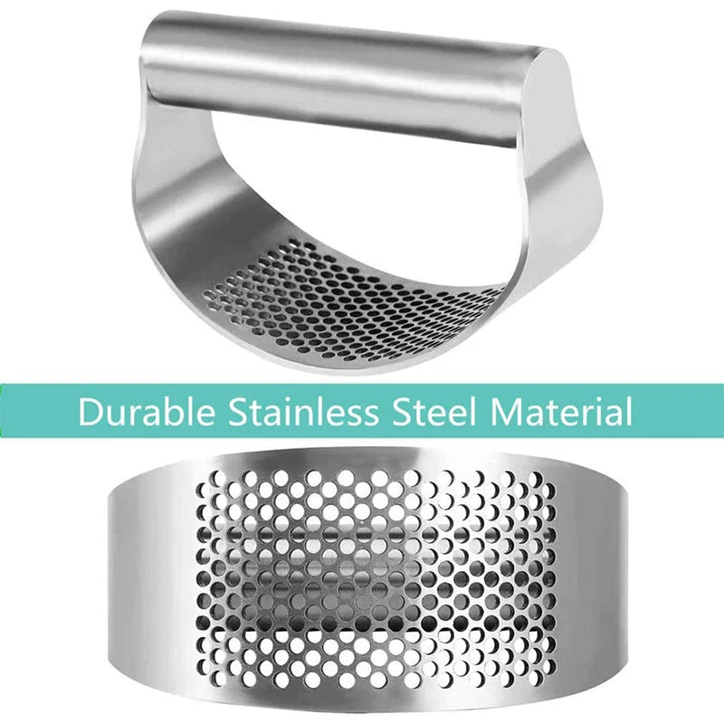 Stainless Steel Garlic Press – Ergonomic Rocker Crusher