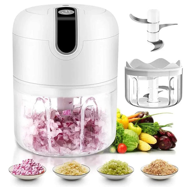 Electric Mini Garlic Chopper – USB Rechargeable Portable Food Processor (250ml)