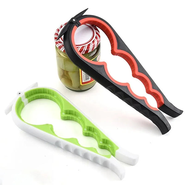 Multi-Functional Bottle & Can Opener – 4-in-1 Anti-Slip Cap Twister