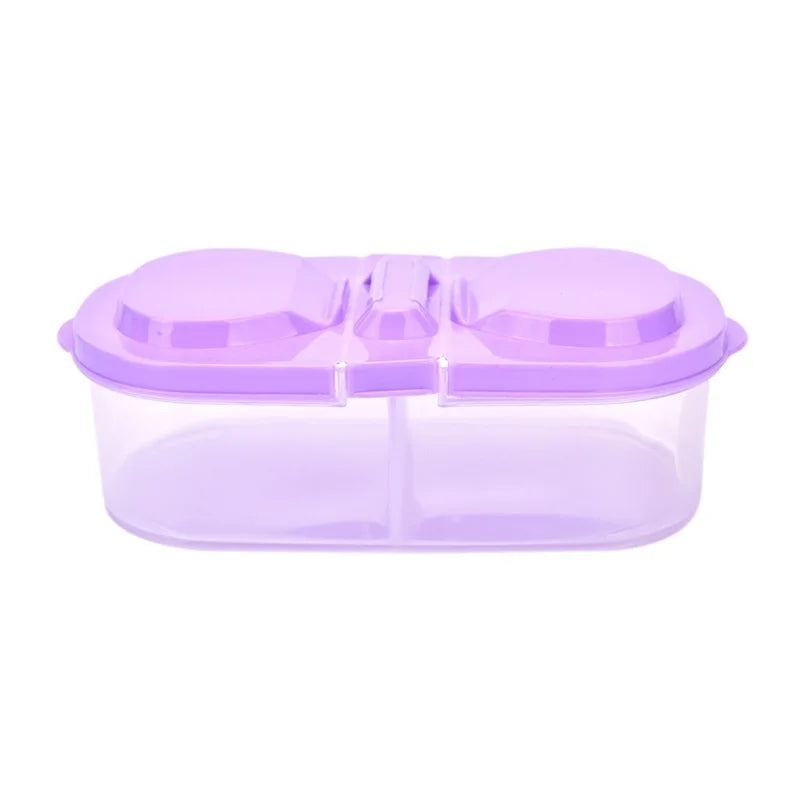 Portable Lunch & Snack Storage Box – 2-Compartment Food Container