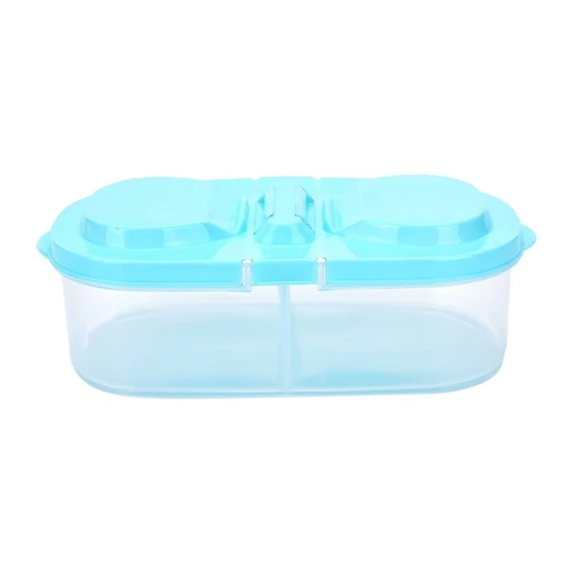 Portable Lunch & Snack Storage Box – 2-Compartment Food Container