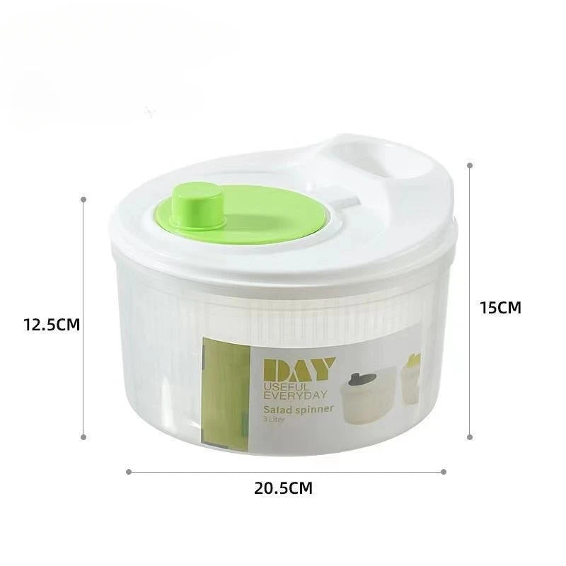 Manual Salad Spinner – Vegetable Dehydrator & Fruit Drain Basket