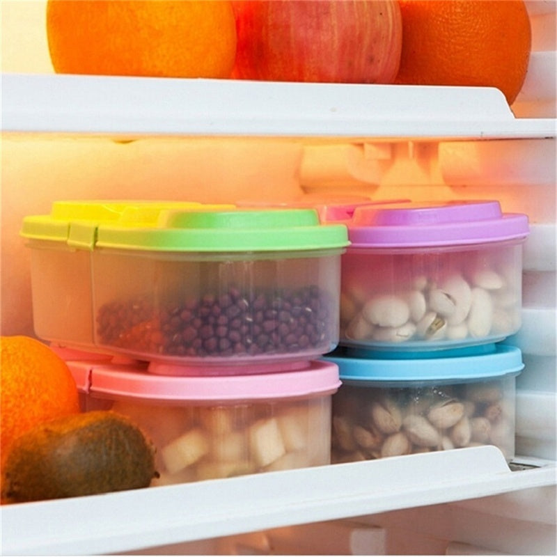 Portable Lunch & Snack Storage Box – 2-Compartment Food Container