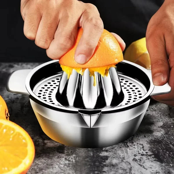 Stainless Steel Fruit Juicer – Manual Citrus Press