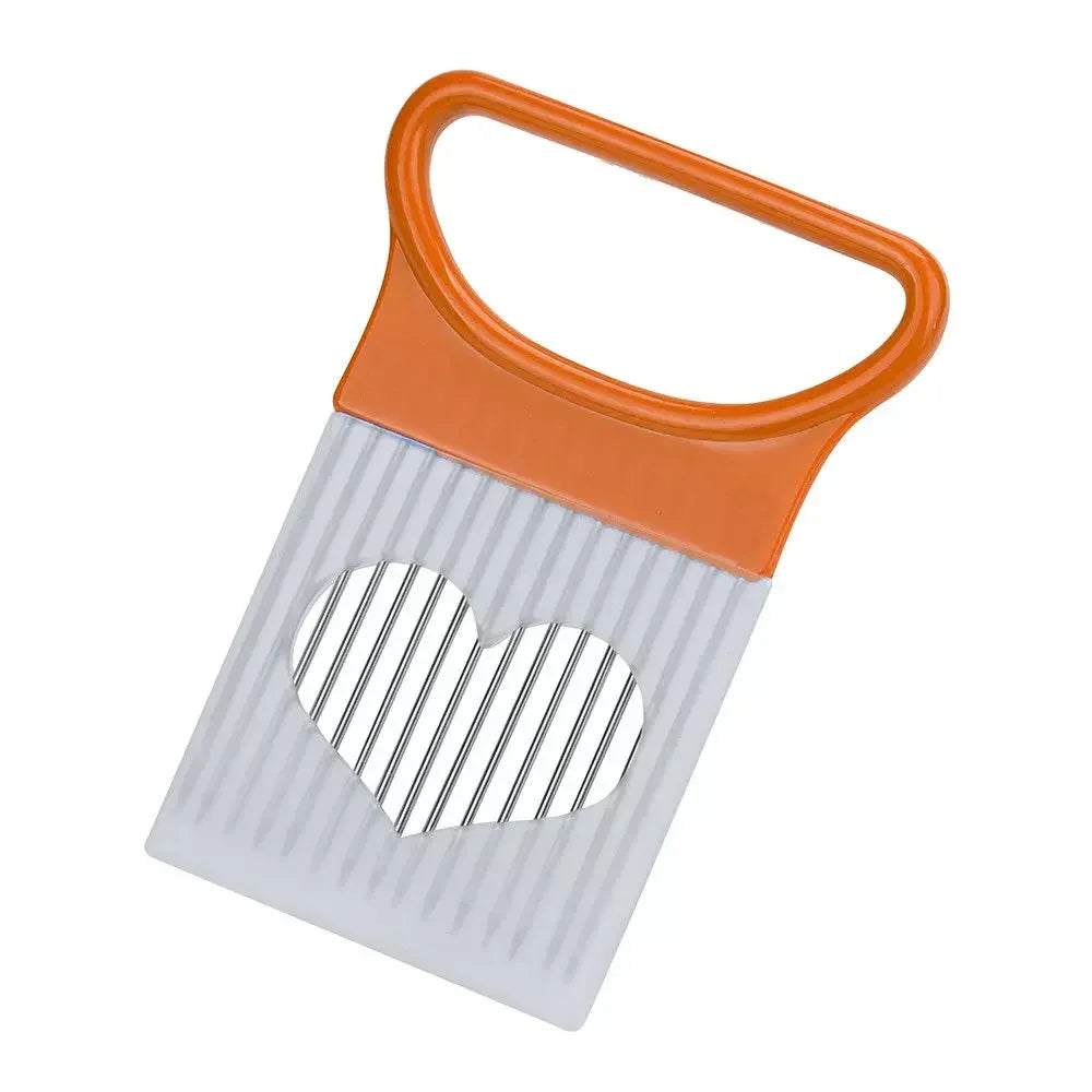 Onion Slicer & Holder – Stainless Steel Vegetable Cutting Guide
