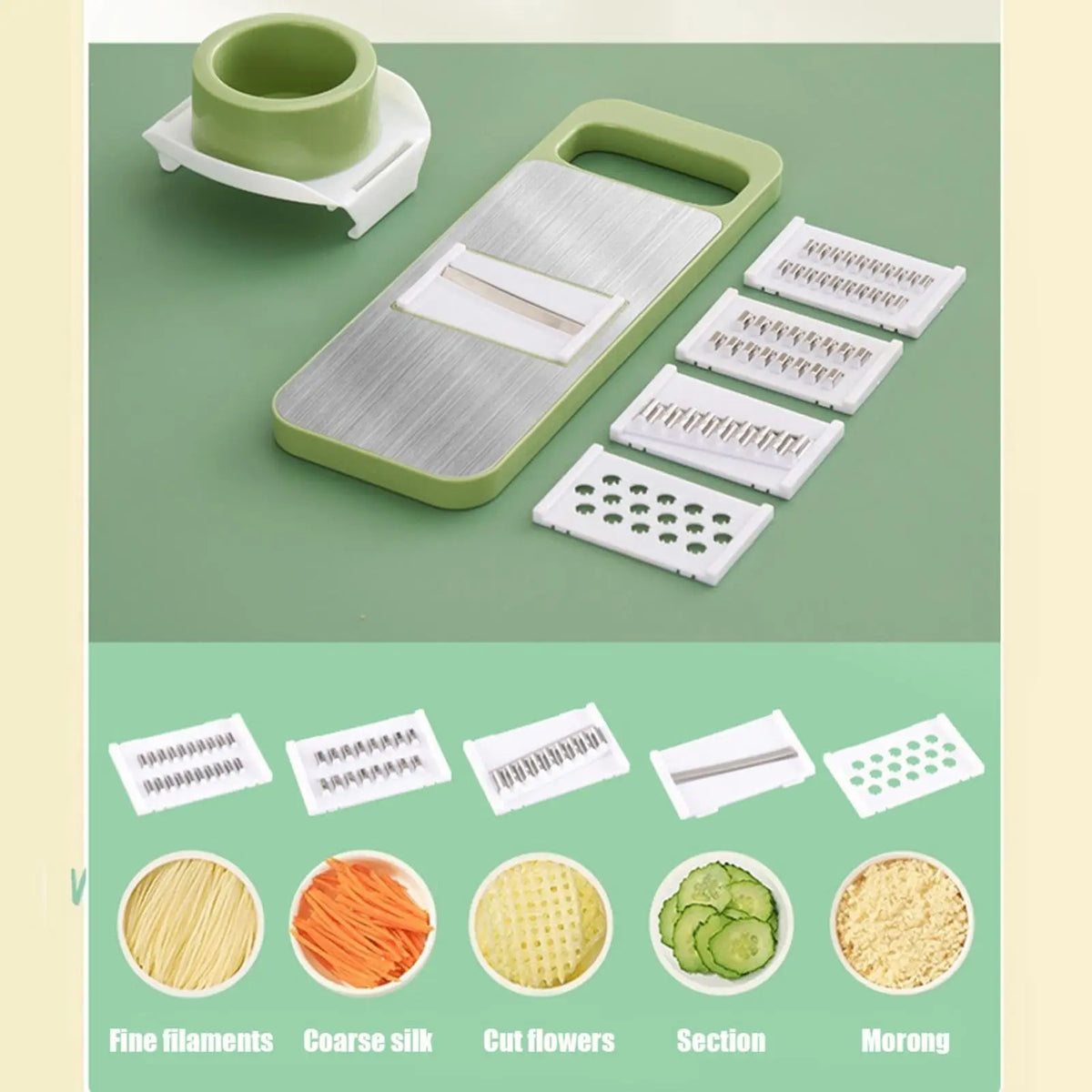 9-in-1 Vegetable Cutter – Multi-Functional Slicer, Grater & Shredder