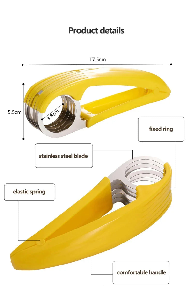Banana & Sausage Slicer – Stainless Steel Fruit & Vegetable Cutter