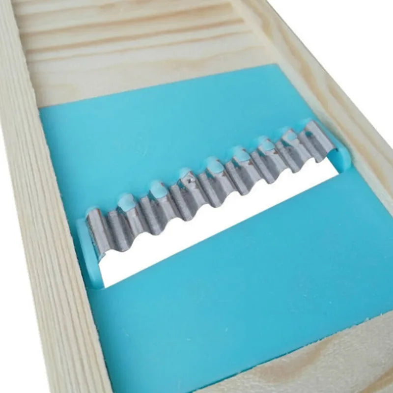 Stainless Steel Potato Cutter – Fries Grid & Wavy Slicer