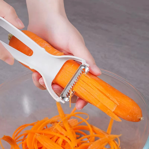 Vegetable Grater & Julienne Peeler – Stainless Steel Blade Slicer