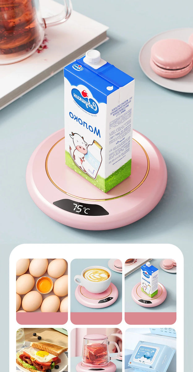 USB Heating Coaster – 3-Speed Adjustable Mug Warmer