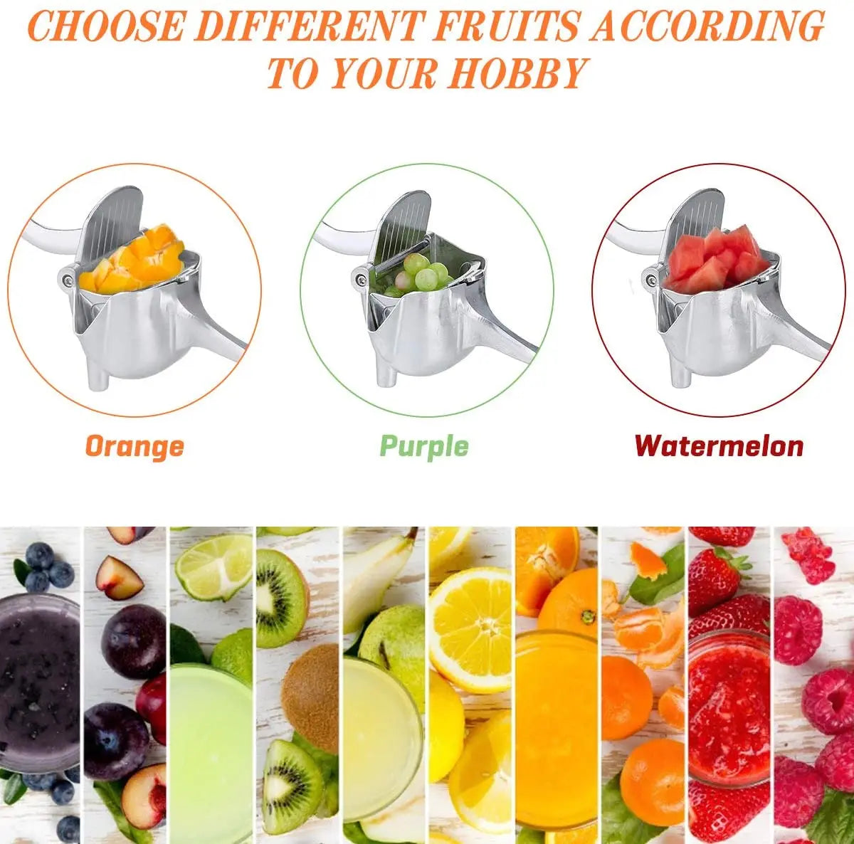 Manual Juice Squeezer – Heavy-Duty Aluminum Alloy Press