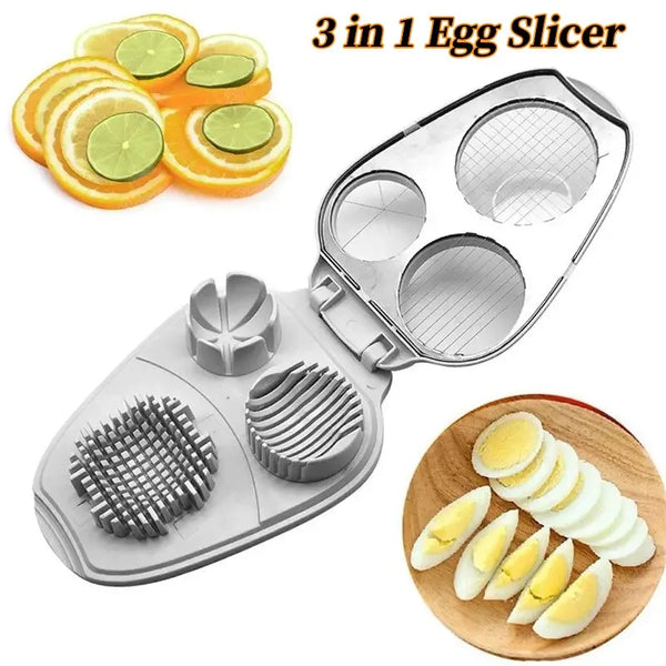3-in-1 Creative Egg Slicer – Slice, Dice & Wedge with Ease