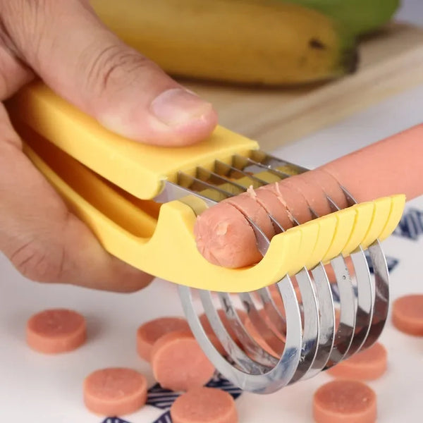 Banana & Sausage Slicer – Stainless Steel Fruit & Vegetable Cutter