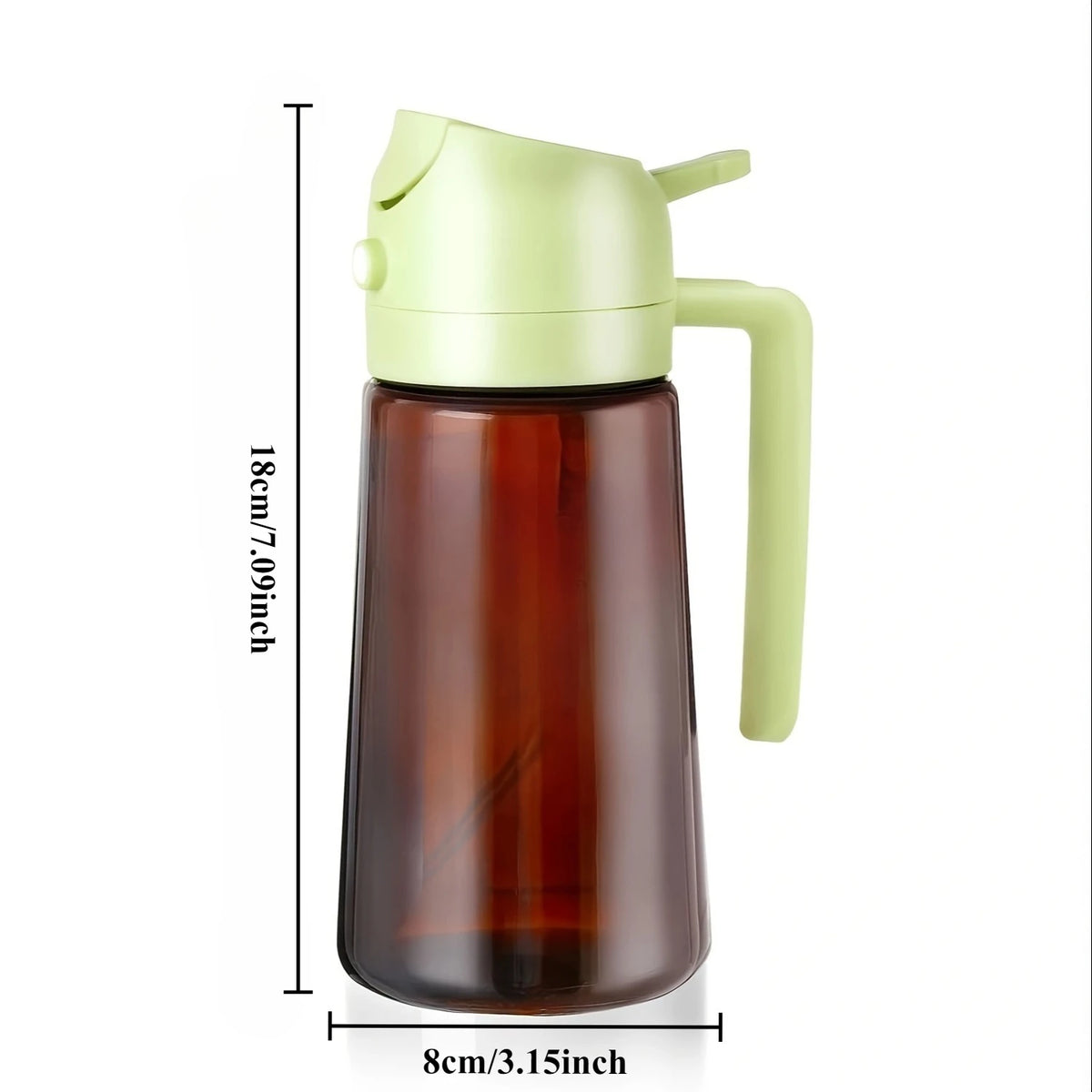 Light-Blocking Olive Oil Sprayer – 16oz Glass Dispenser Bottle