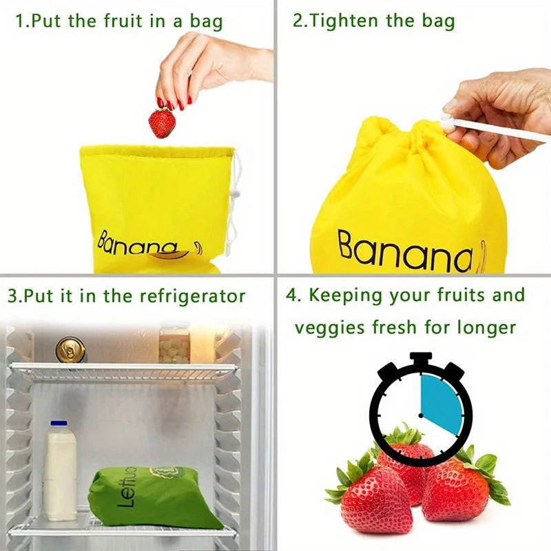 Banana & Lettuce Storage Bag – Freshness Preservation Pouch