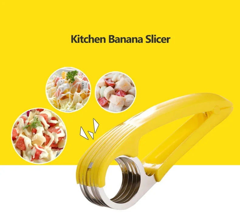 Banana & Sausage Slicer – Stainless Steel Fruit & Vegetable Cutter
