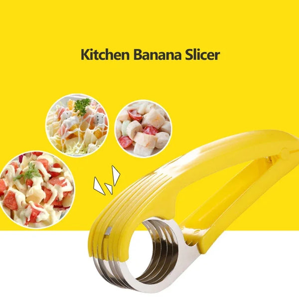 Banana & Sausage Slicer – Stainless Steel Fruit & Vegetable Cutter