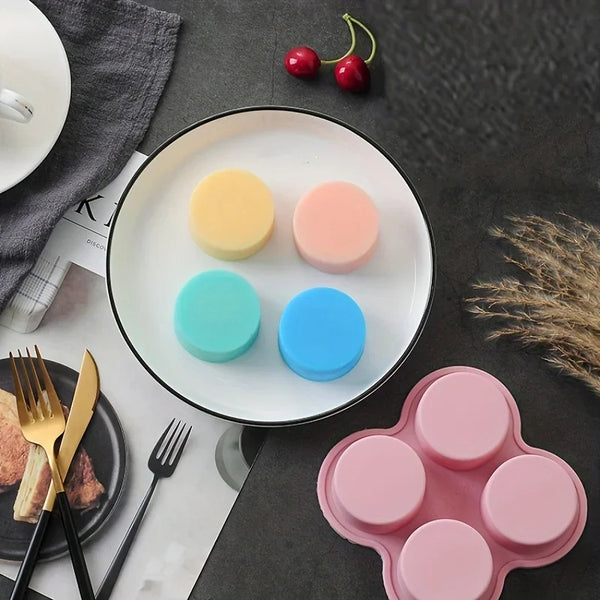 Air Fryer Egg Mold – 4-Cavity Round Non-Stick Silicone Pan