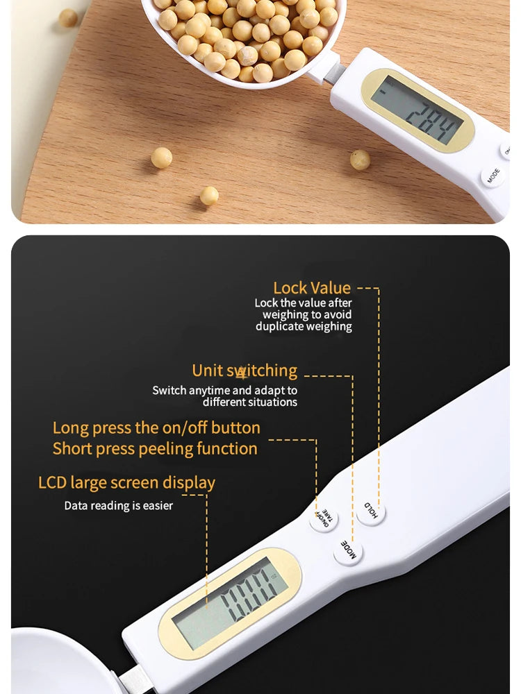 Digital Measuring Scoop Scale – 500g with LCD Display