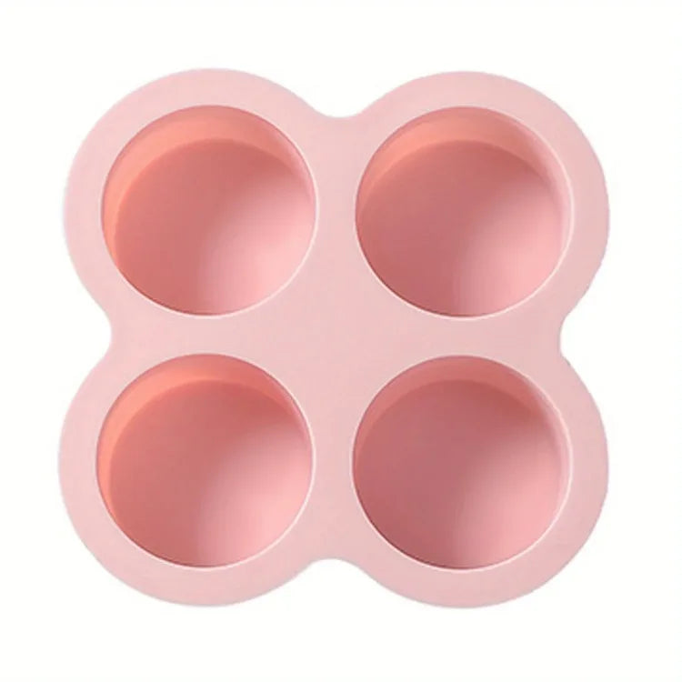Air Fryer Egg Mold – 4-Cavity Round Non-Stick Silicone Pan