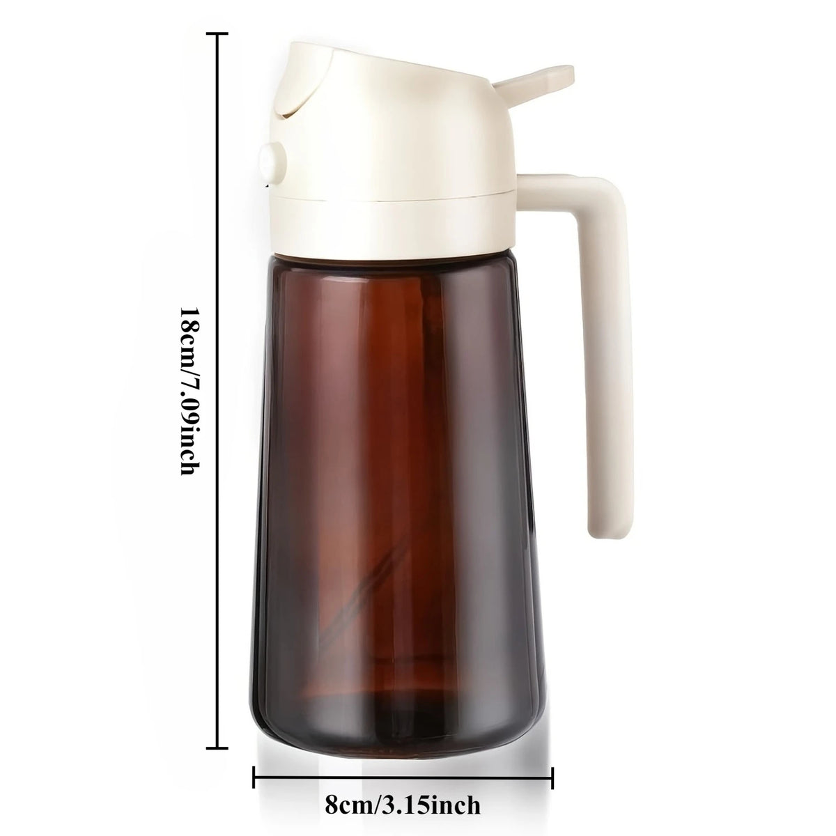 Light-Blocking Olive Oil Sprayer – 16oz Glass Dispenser Bottle