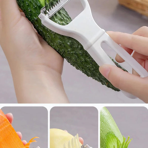 Vegetable Grater & Julienne Peeler – Stainless Steel Blade Slicer