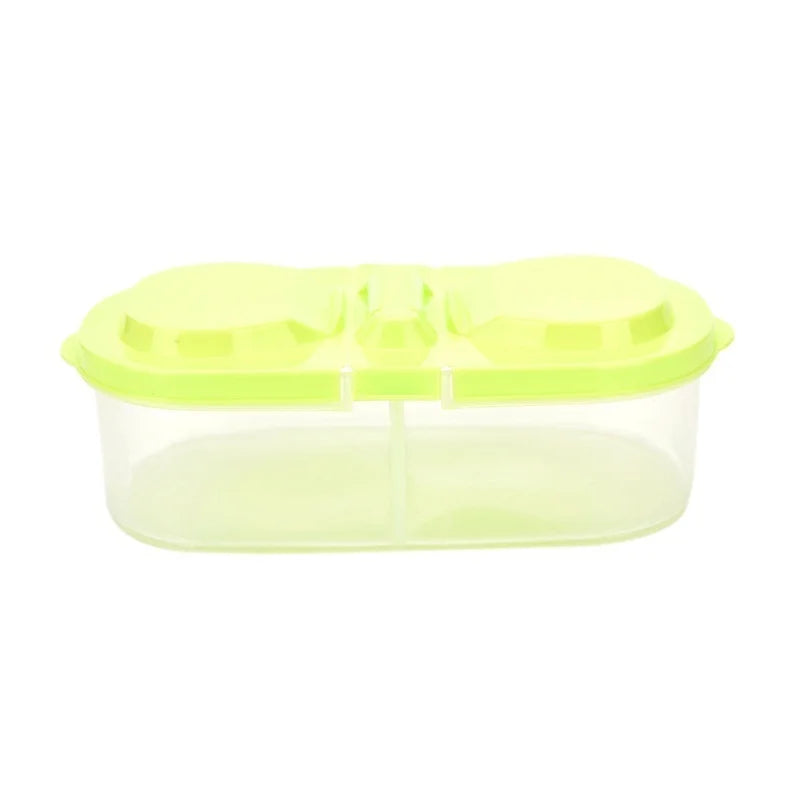Portable Lunch & Snack Storage Box – 2-Compartment Food Container